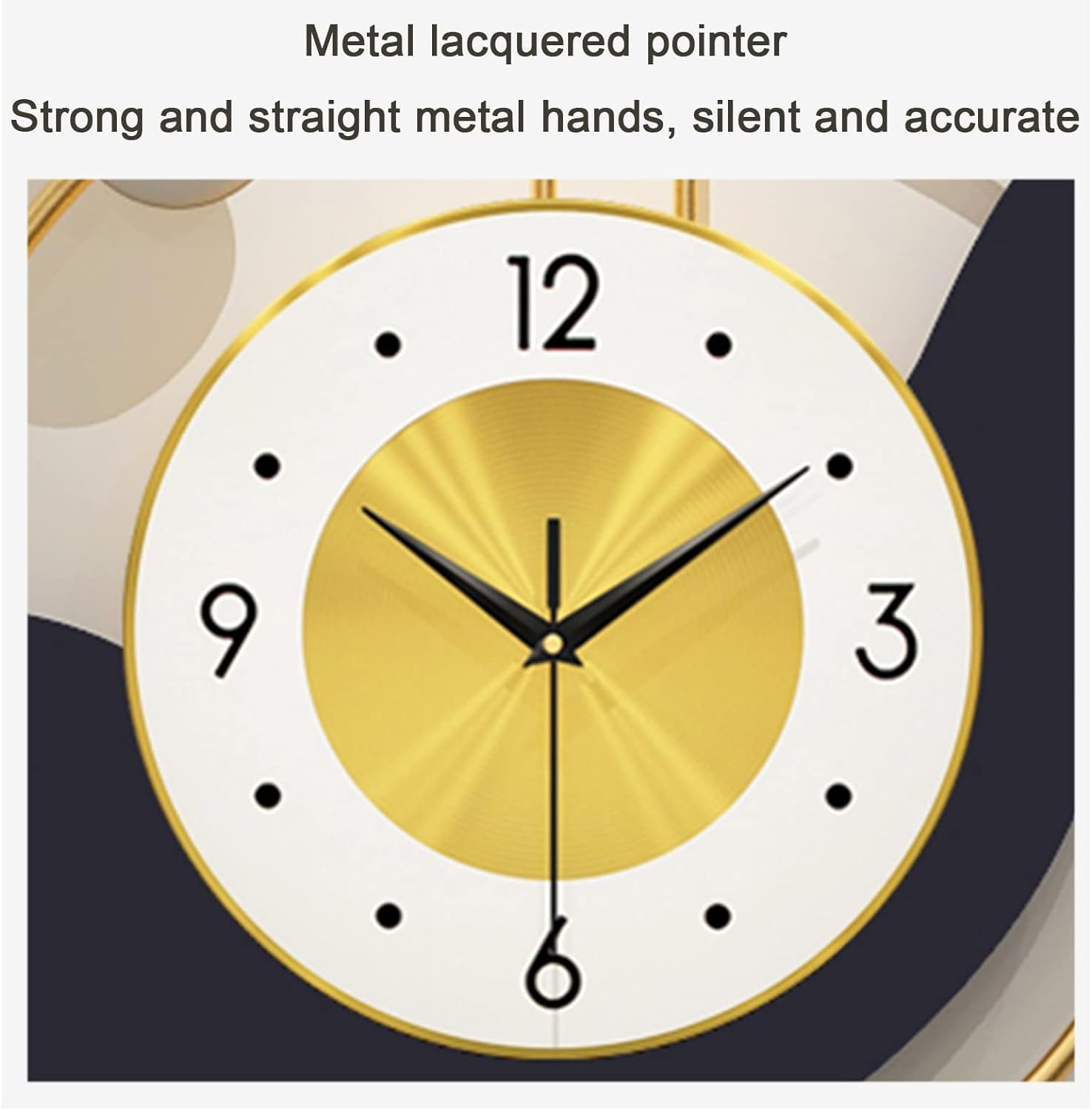 Large 43x69CM Sunburst Wall Clock - Silent Non-Ticking Quartz Metal 3D Art Design for Living Room & Bedroom | Stylish Home Decor & Perfect Gift Idea
