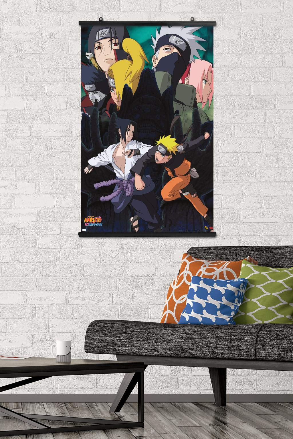 Naruto Action Wall Poster 22.375 x 34 Inches - Premium Anime Poster & Clip Set for Home Decor, Bedroom, Office | Trends International Official Licensed Merchandise