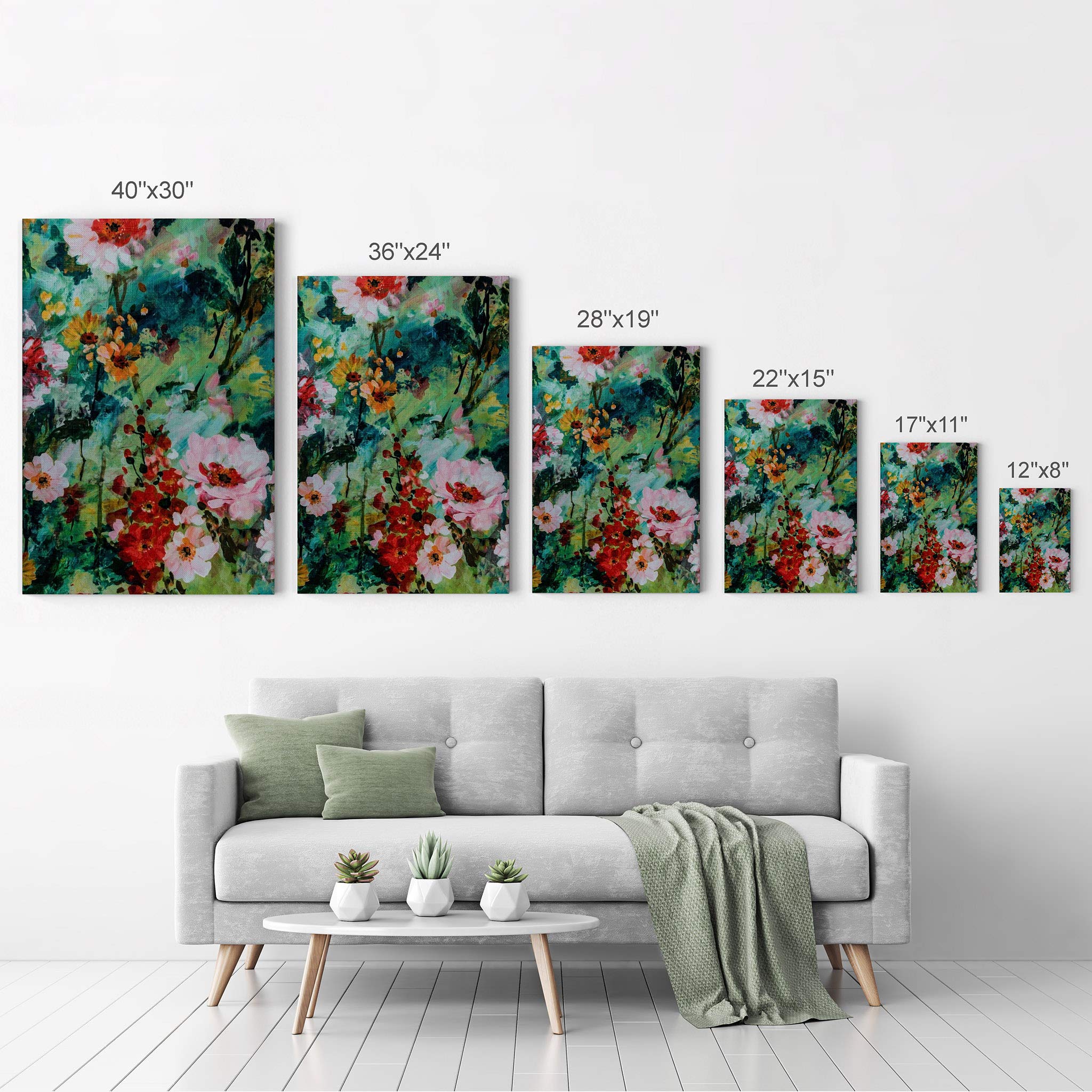Claude Monet Flowers Canvas Wall Art Print - Famous Oil Painting Reproduction, Modern Home Decor, Ready to Hang (36x24) - Perfect for Living Room, Bedroom & Office Decor | Made in USA