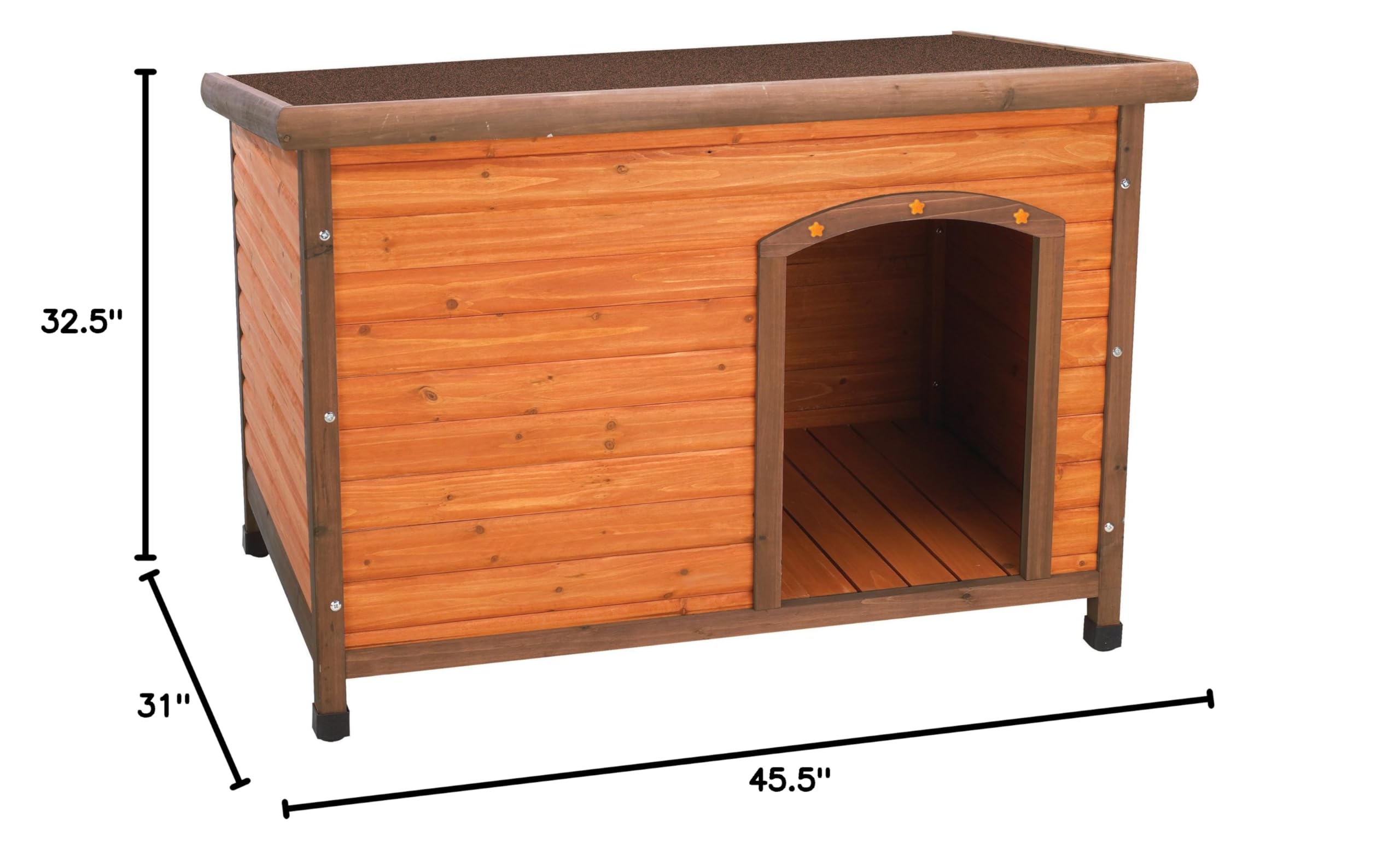 Premium Plus Fir Wood Dog House - Large, Durable & Weatherproof Outdoor Dog Kennel for Large Breeds - Perfect for Backyard, Patio, or Garden Use
