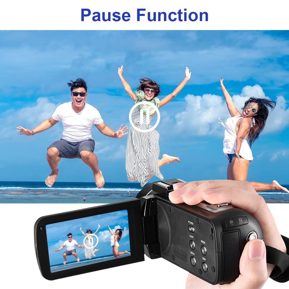 AUBEST 2.7K Digital Camcorder with 16X Zoom & Touch LCD - Perfect for Vlogging & Travel Videos