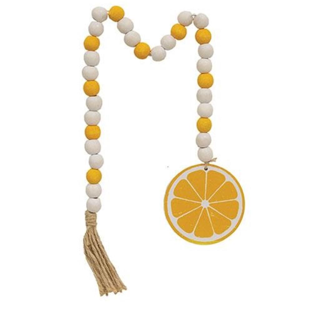 Lemon Slice Bead Garland - 12ft Artificial Lemon Fruit Decor for Kitchen, Party, Wedding, Baby Shower & Home Decoration