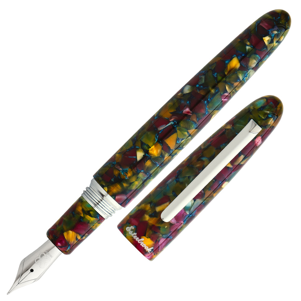 Esterbrook Estie Oversize Fountain Pen - Botanical Gardens Palladium Finish | Premium Writing Instrument for Calligraphy, Journaling & Gifting