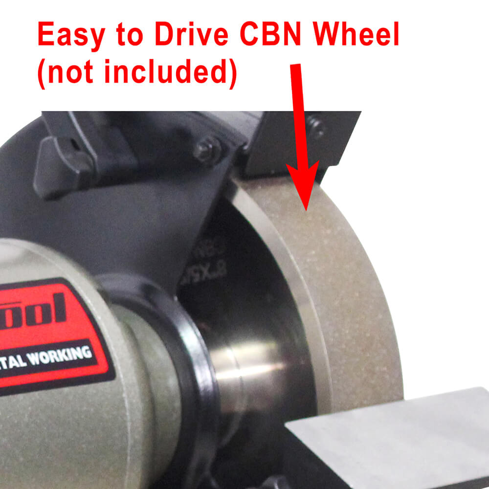 BUCKTOOL 8-Inch Low Speed Bench Grinder TDS 200C4HL - Heavy Duty Metal Polishing & Sharpening Tool for Workshop, DIY Projects & Professional Use