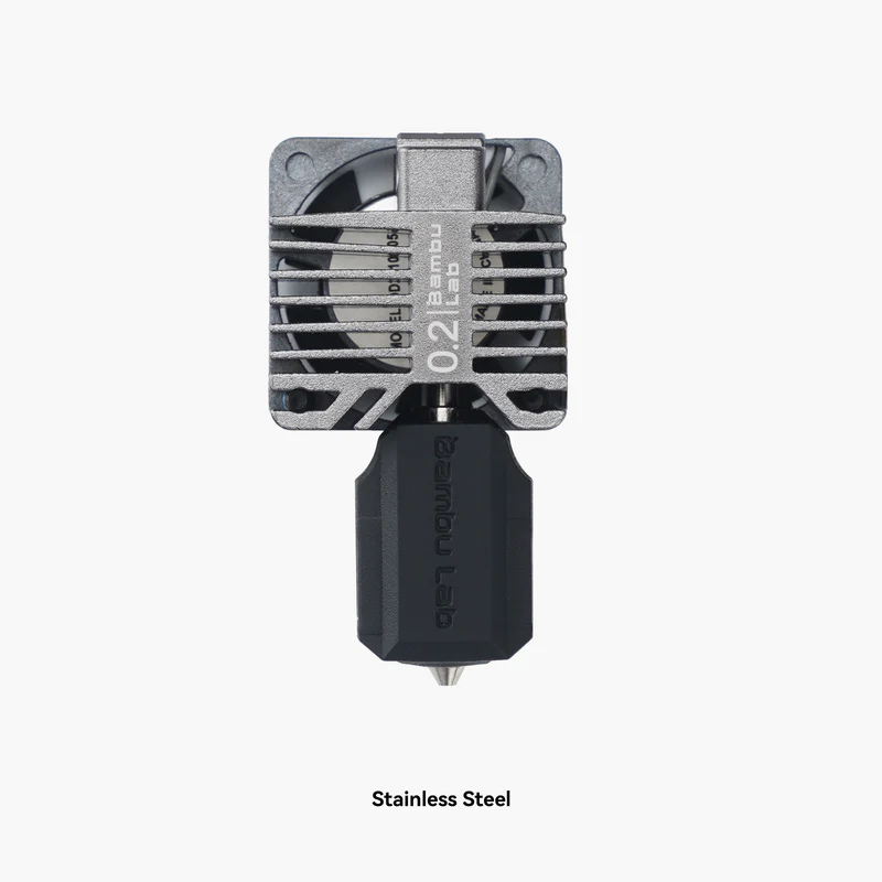 Bambu Lab X1 Series Complete Hotend Assembly with Hardened & Stainless Steel Nozzle (0.4mm/0.6mm/0.8mm) - High-Performance 3D Printer Replacement Part for ABS, PETG, PLA Printing