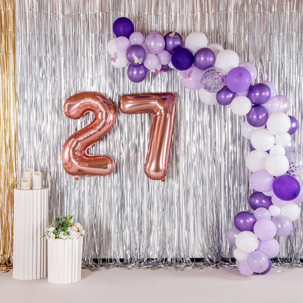 Balloonify Rose Gold Mylar Number 7 Balloon - 40 Inch Large Foil Balloon for Birthday Party Decorations (1 Count Box) - Perfect for Birthdays, Anniversaries & Special Events