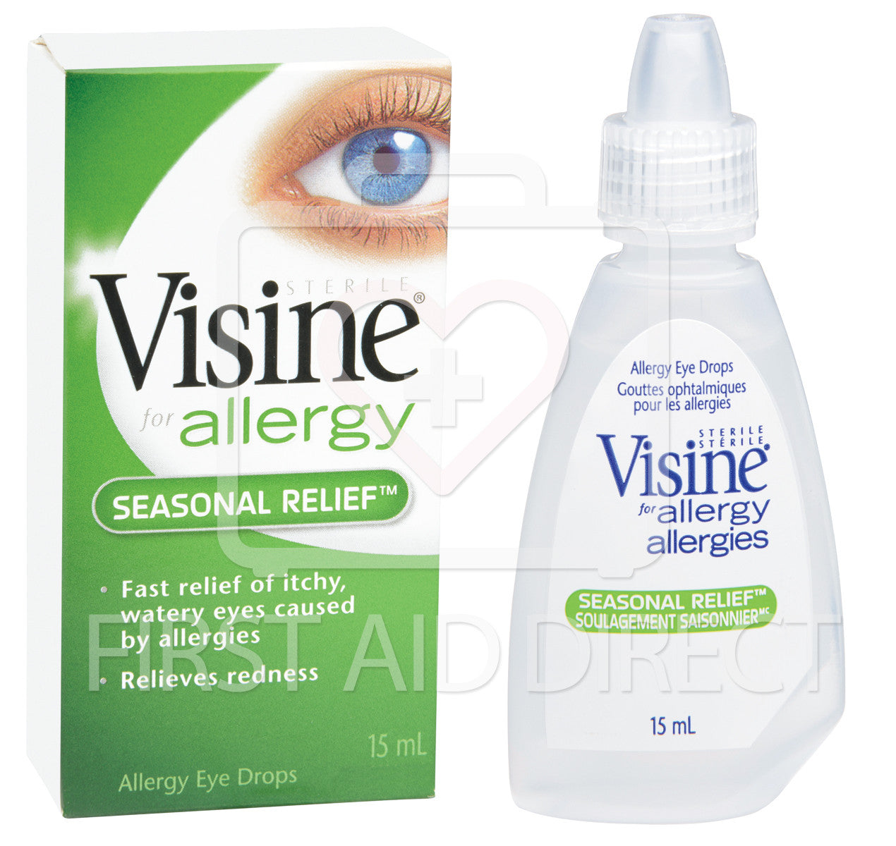 VISINE Allergy Relief Eye Drops - 0.5 fl oz (15 mL) - Fast Itchy & Red Eye Relief - Perfect for Seasonal Allergies & Dry Eyes - Home, Office & Travel Essential
