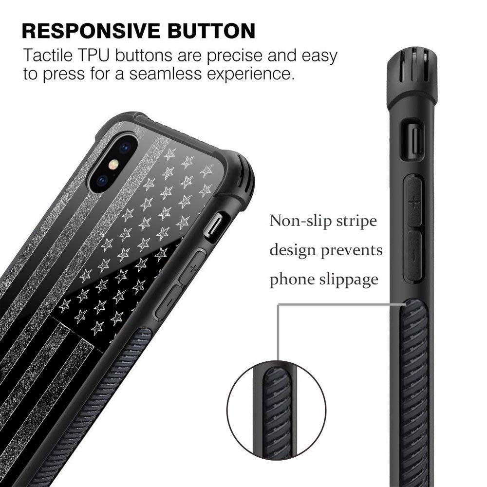Rugged iPhone XR Case with Military-Grade Protection | Shockproof & Anti-Scratch Cover | Gray Flag Design | Perfect for Outdoor Adventures & Daily Use