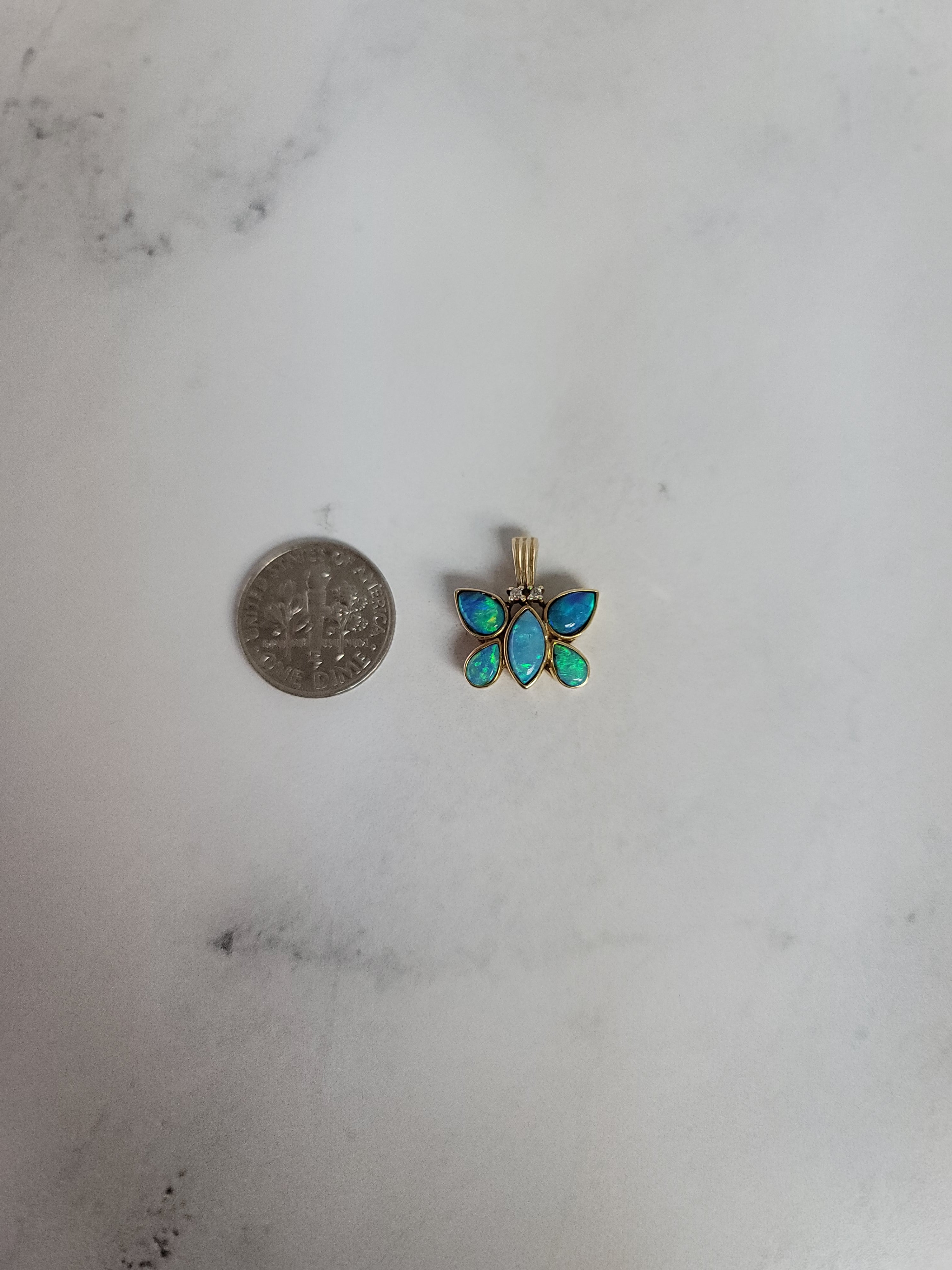 Australian Opal Butterfly Necklace - Elegant Handmade Jewelry for Women, Perfect Gift for Birthday, Anniversary & Valentine's Day | Wedding, Party & Everyday Wear