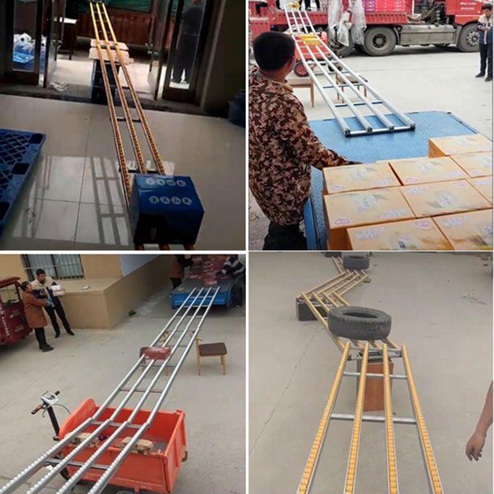 Light-Duty Gravity Roller Conveyor - 30/40/50cm Unpowered ABS Plastic Roller Conveyor System for Warehouse, Packing & Delivery Lines | Easy Loading/Unloading | Ideal for Bucket Handling & Logistics Operations (Yellow, 40cm Width)
