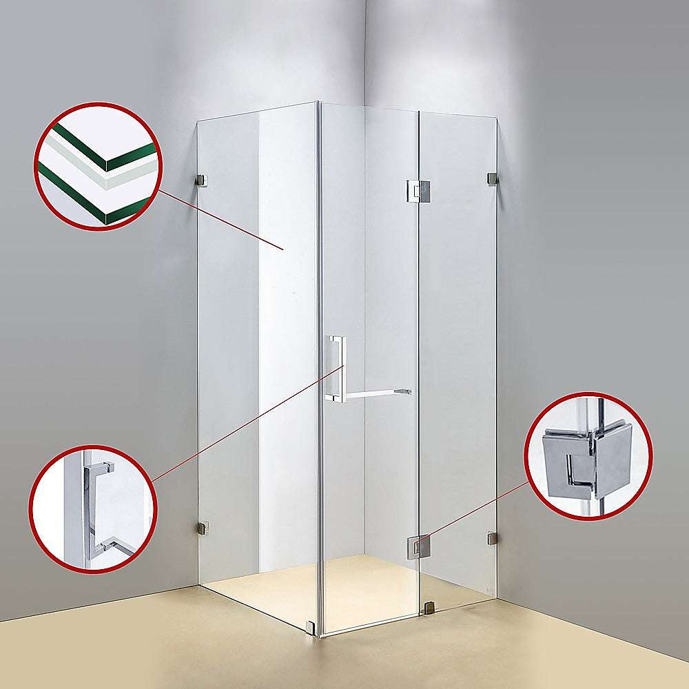 10mm Frameless Glass Shower Screen 1200 x 900mm - Modern Bathroom Enclosure by Della Francesca | Perfect for Walk-in Showers, Wet Rooms & Spa-Style Bathrooms
