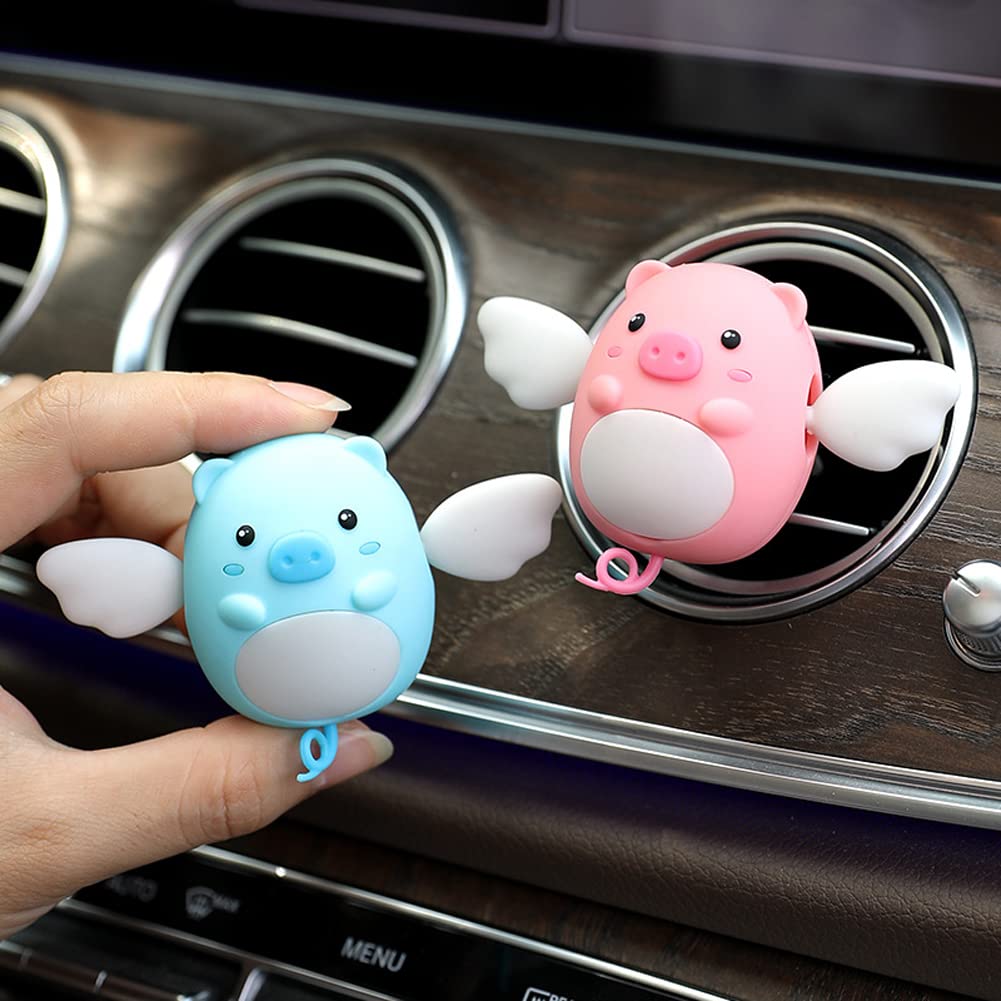 Zcargel Cute Flying Pig Car Aromatherapy Clip - Creative Vent Clip Air Freshener & Aroma Diffuser Decor for Cars, Home, Office | Perfect for Gifts, Travel & Daily Commute