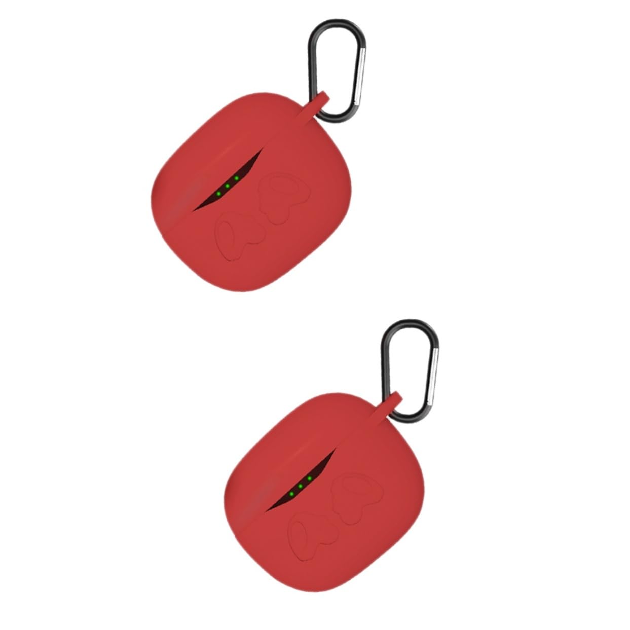 Artibetter 2 Pack Wireless Headphone Case - Anti-Slip & Shockproof Earbud Cover with Secure Clip (Red) - Perfect for Gym, Travel & Daily Commute Protection