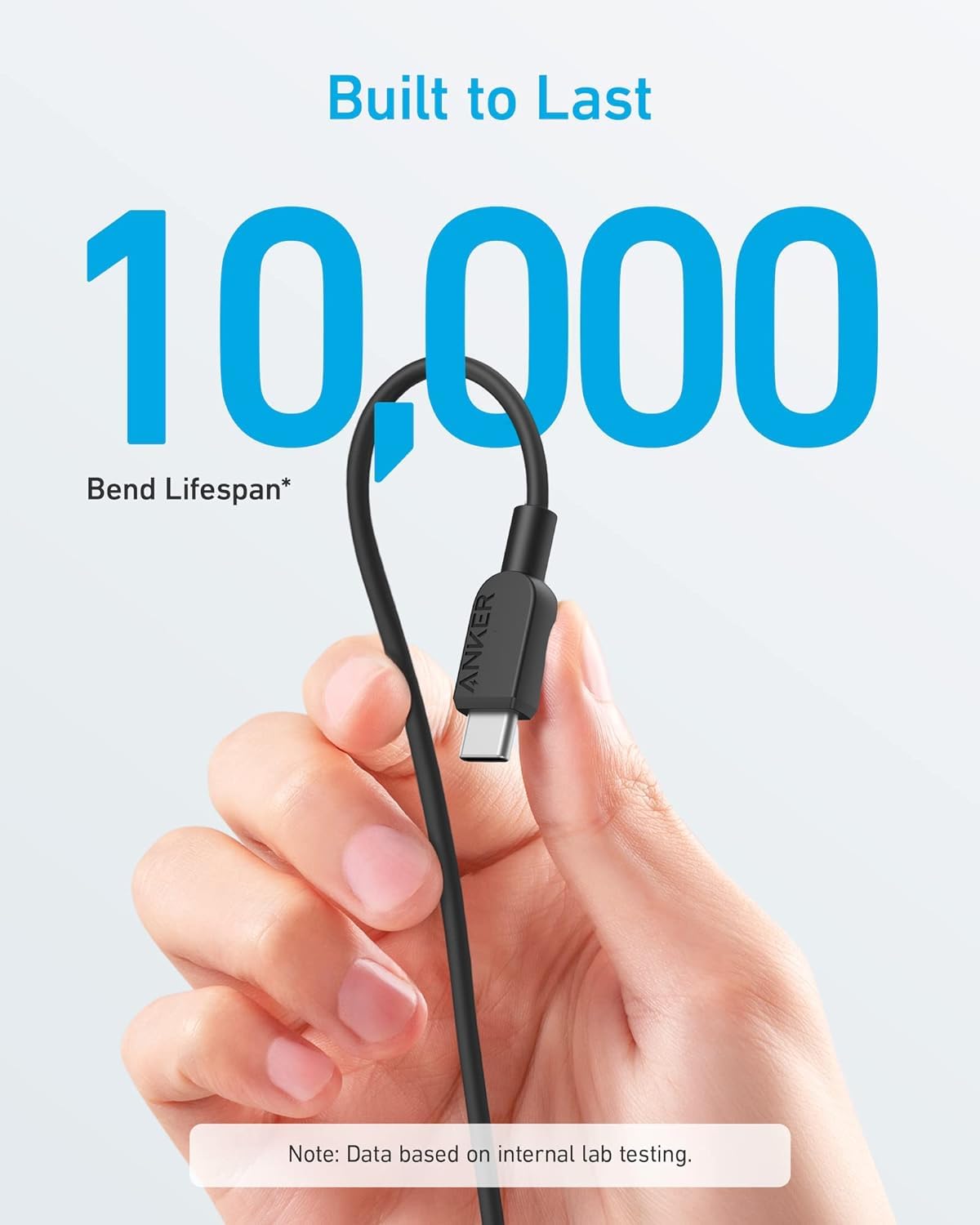 Anker USB C Cable 6ft Fast Charging Cable (60W 3A) for Samsung Galaxy S23, iPad Pro, iPad Air, MacBook Pro, Nintendo Switch - Perfect for Home, Office & Travel Charging