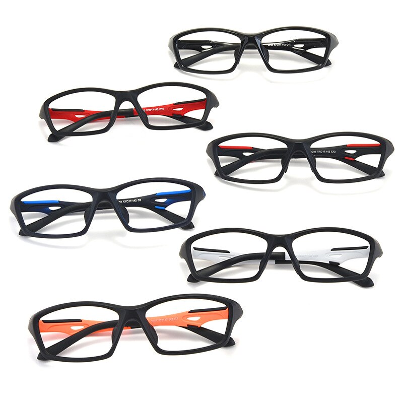 Bclear TR90 Square Full Rim Sport Eyeglasses for Men - Lightweight Durable Frame (Model ZT9233) - Perfect for Running, Cycling & Outdoor Activities