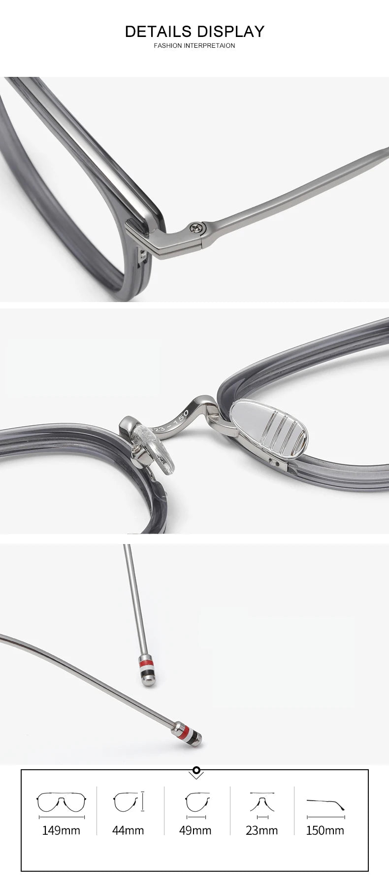 Stylish Unisex Black Square Full Rim Alloy Eyeglasses BMT905 - Perfect for Work, Reading & Fashion Accessories