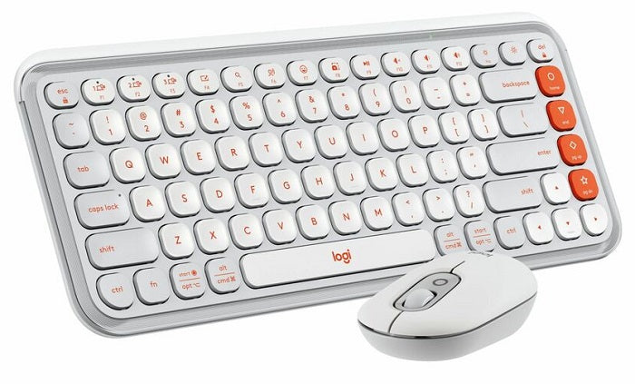 Logitech POP ICON Wireless Bluetooth Keyboard and Mouse Combo Set - 4 Vibrant Colors (Rose, Mint, Lilac, Graphite) | Ergonomic Design for Comfort Typing | Perfect for Home Office, Remote Work & Mac/Windows Computers