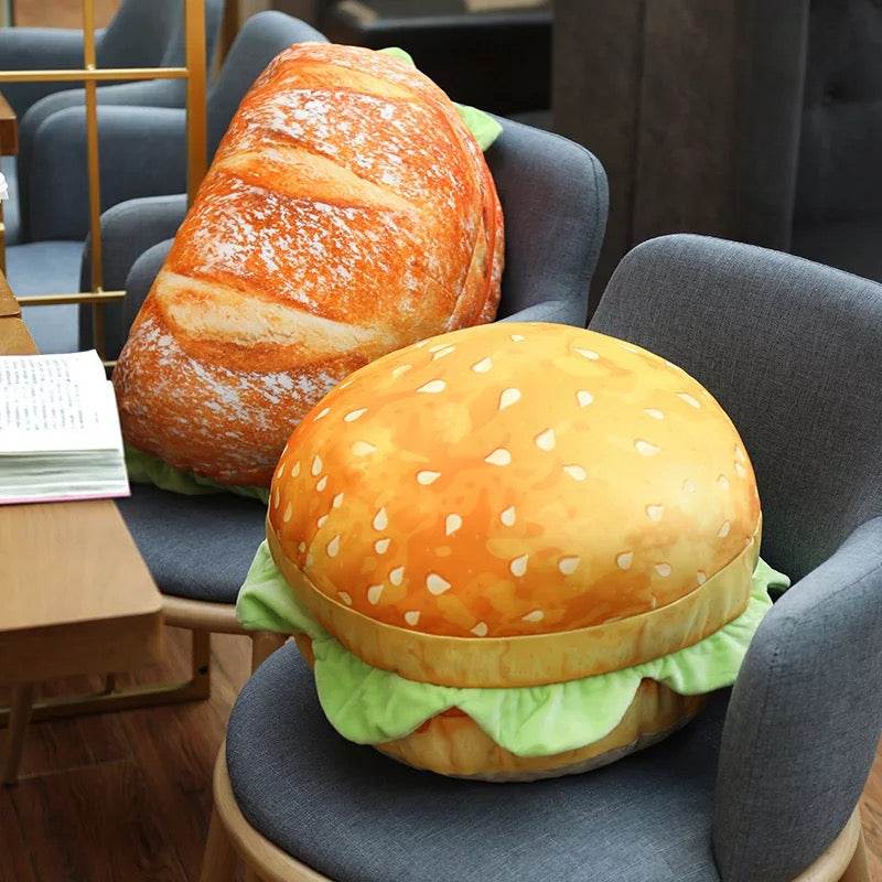 Hamburgerly: Soft Plush Cushion for Home Decor, Sofa, Bed & Office | Comfortable & Stylish Pillow for Relaxation