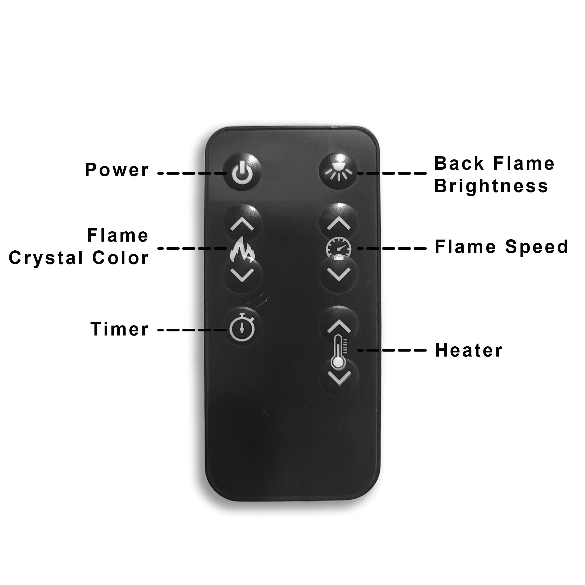 26 Inches Electric Fireplace Insert - 1500W Recessed Wall Mounted Fireplace with Remote Control, Crystal Ember Bed, Overheating Protection & Timer - Perfect for Living Room, Bedroom or Office (Black)