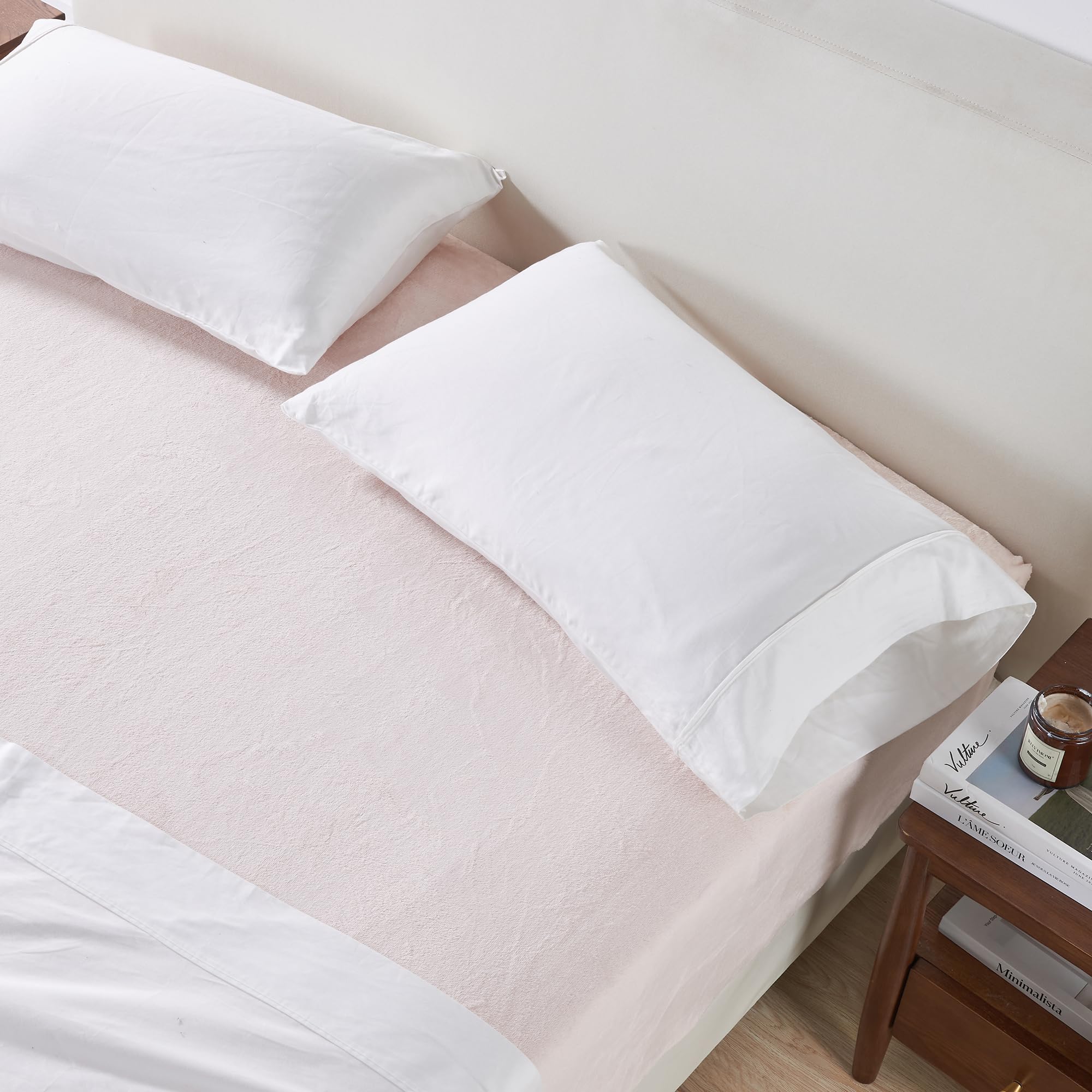 Luxury Queen Size Fitted Sheet - Ultra Soft Velvet Plush with Micro Fleece Bottom | 14