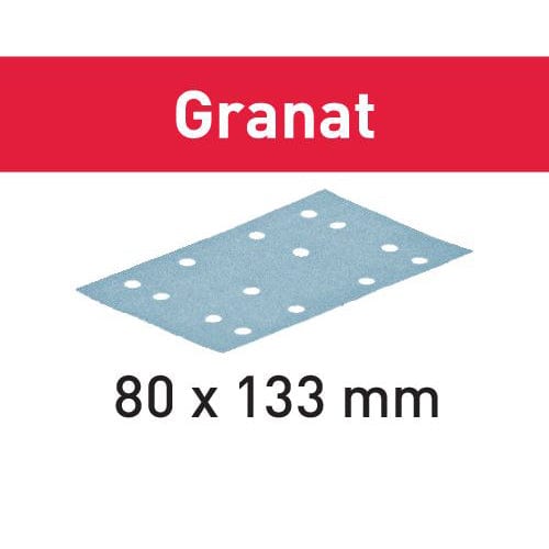 80x133mm Garnet Sandpaper P80 Grit - 50 Pack for Woodworking, Metal Polishing & DIY Home Projects