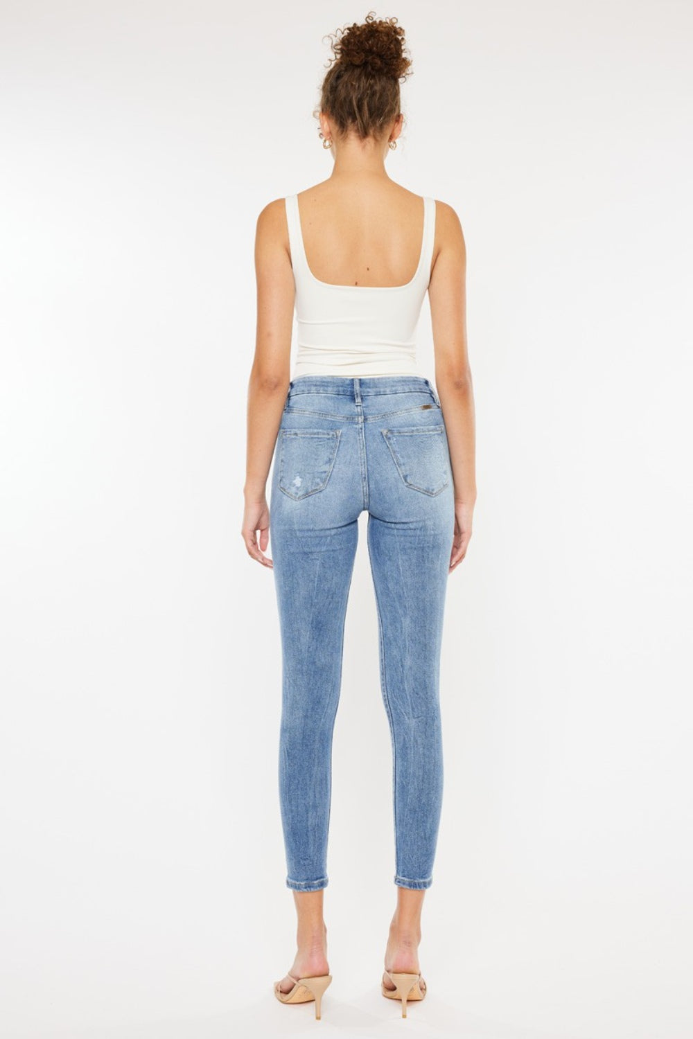 Kancan High Waist Cat's Whiskers Skinny Jeans for Women - Stretch Denim Pants with Comfortable Fit - Perfect for Casual Outfits, Date Nights & Everyday Wear