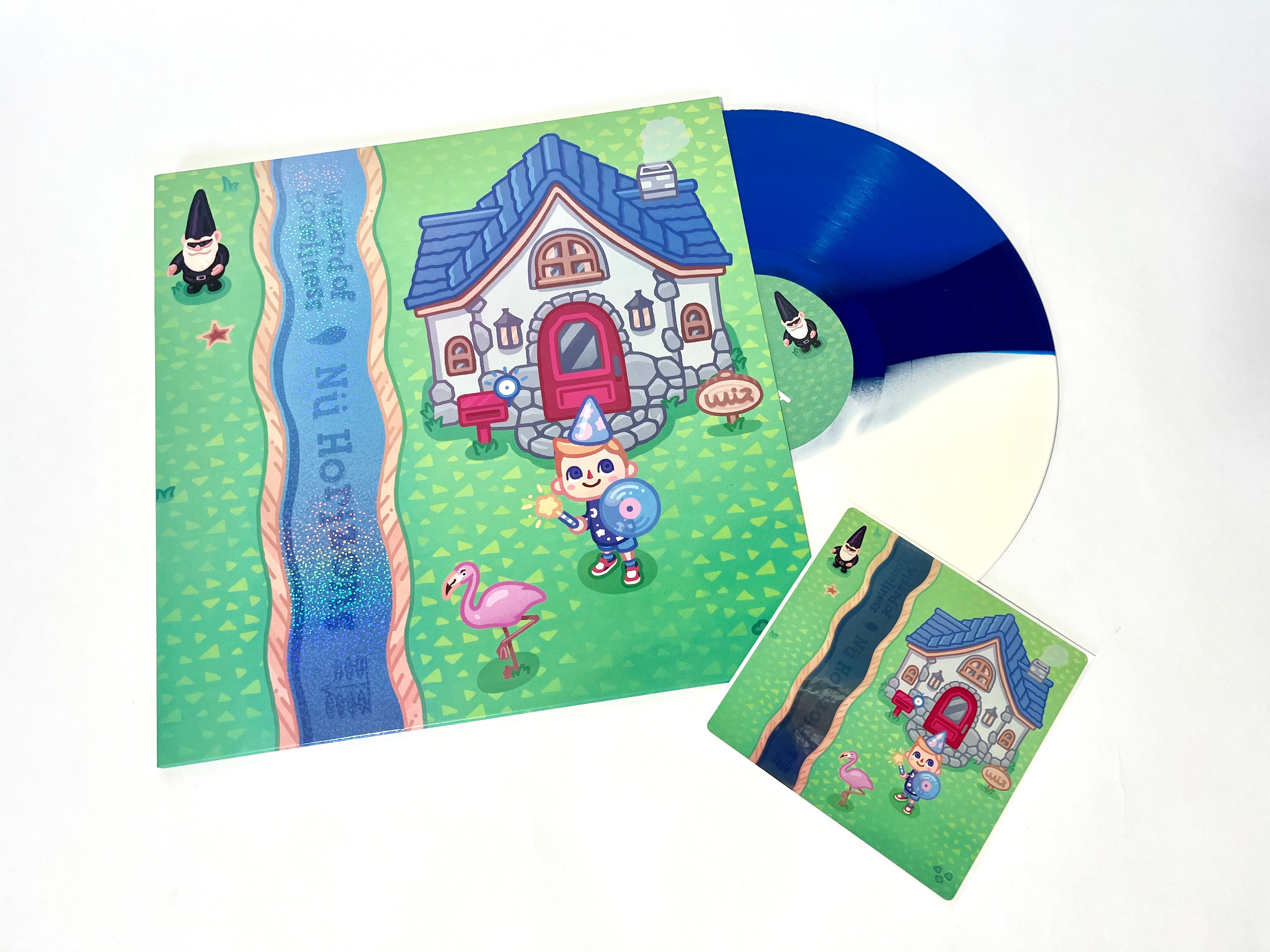 Blue-Blue-White Striped vinyl (w/ sticker)