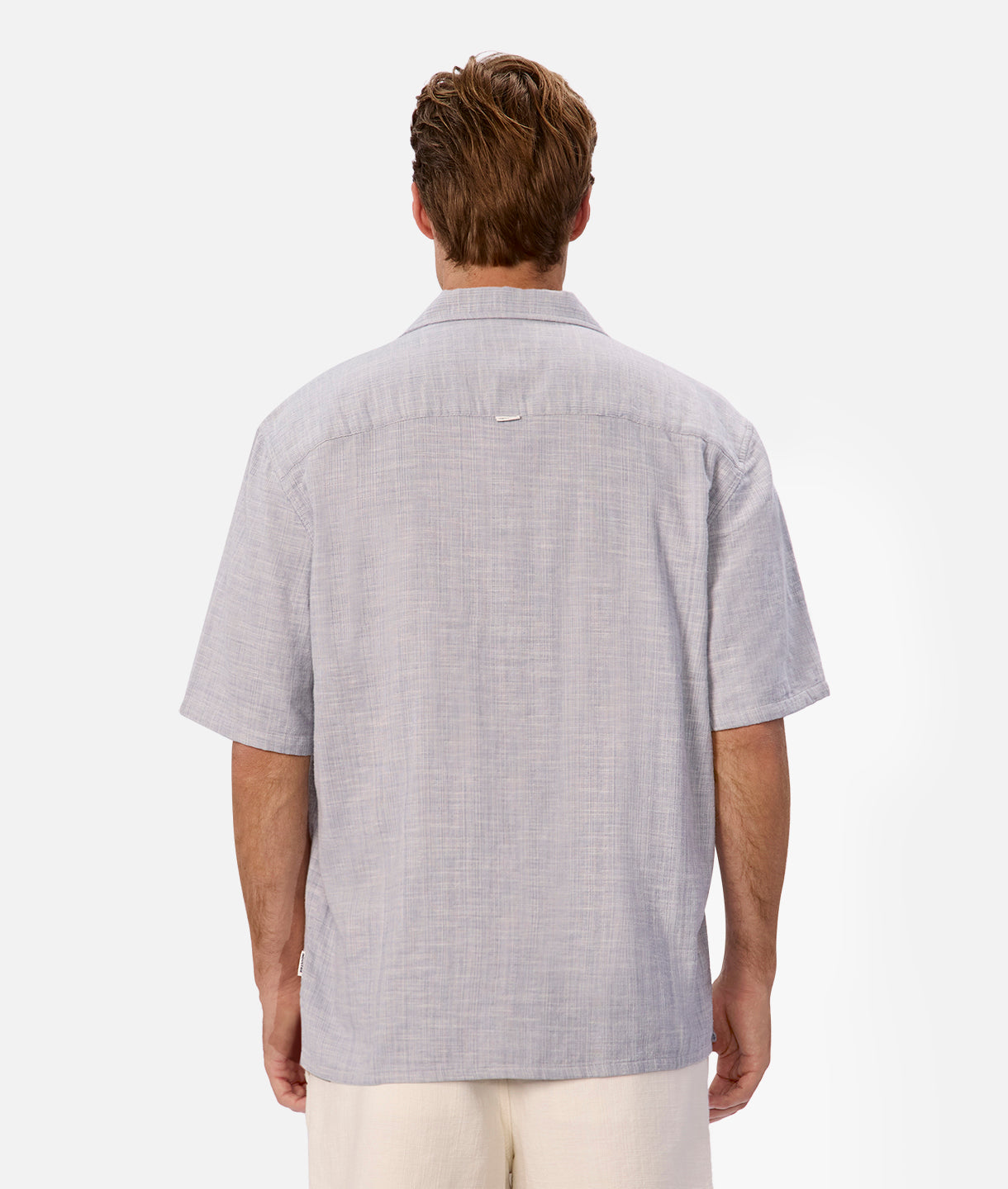 Premium Puebla Short Sleeve Shirt in Yarn Blue - Comfortable Mexican Style Cotton Top for Men | Perfect for Casual Wear, Summer Outfits & Vacation Style