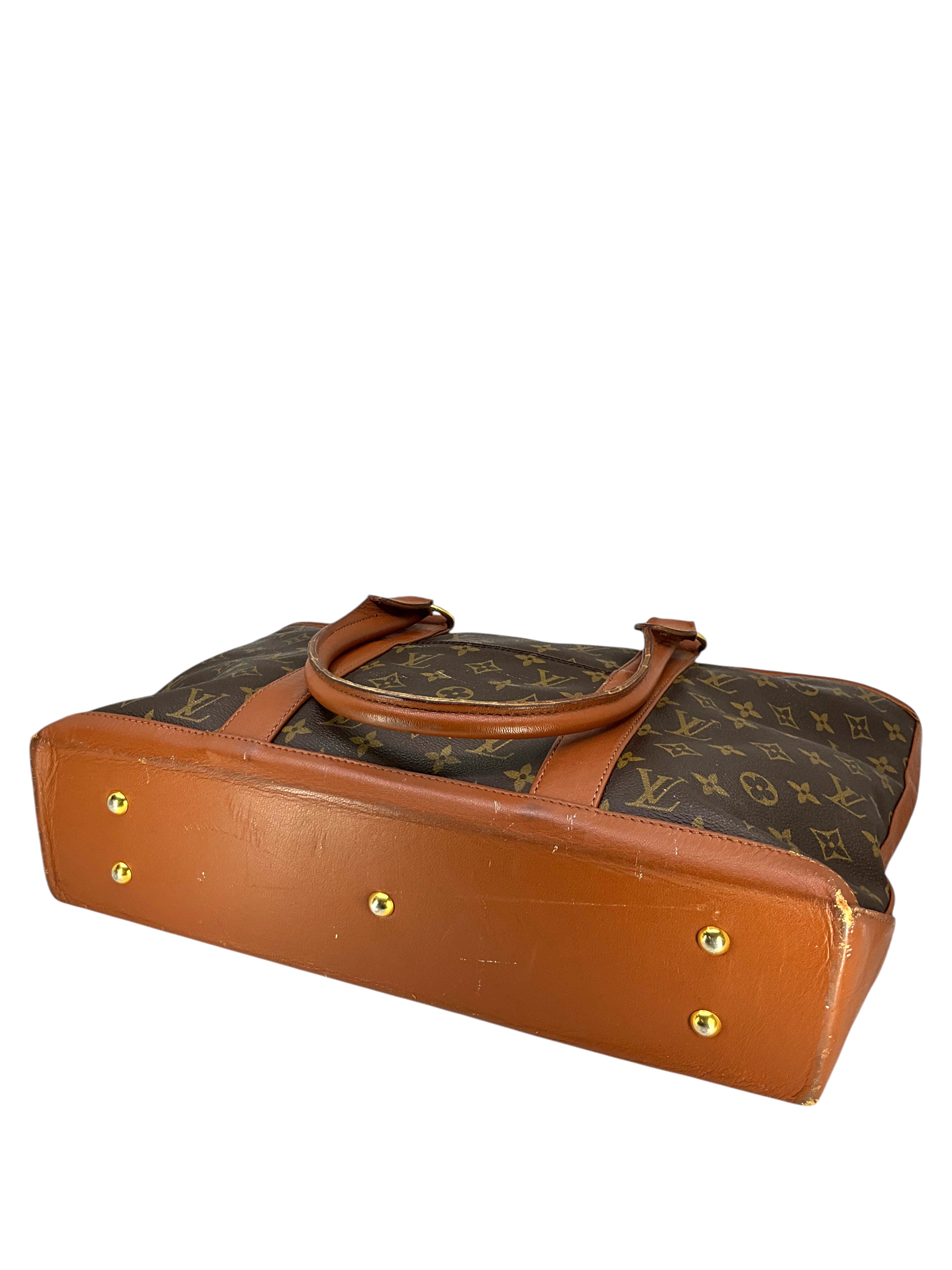 Authentic Louis Vuitton Monogram Canvas Weekend MM Large Travel Tote Bag - Luxury Carryall for Travel, Work & Weekend Getaways