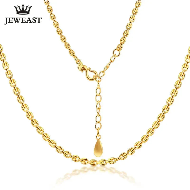 24K Pure Gold Necklace Real AU 999 Solid Gold Chain for Women - Classic & Stylish Fine Jewelry Gift for Anniversary, Valentine's Day & Special Occasions