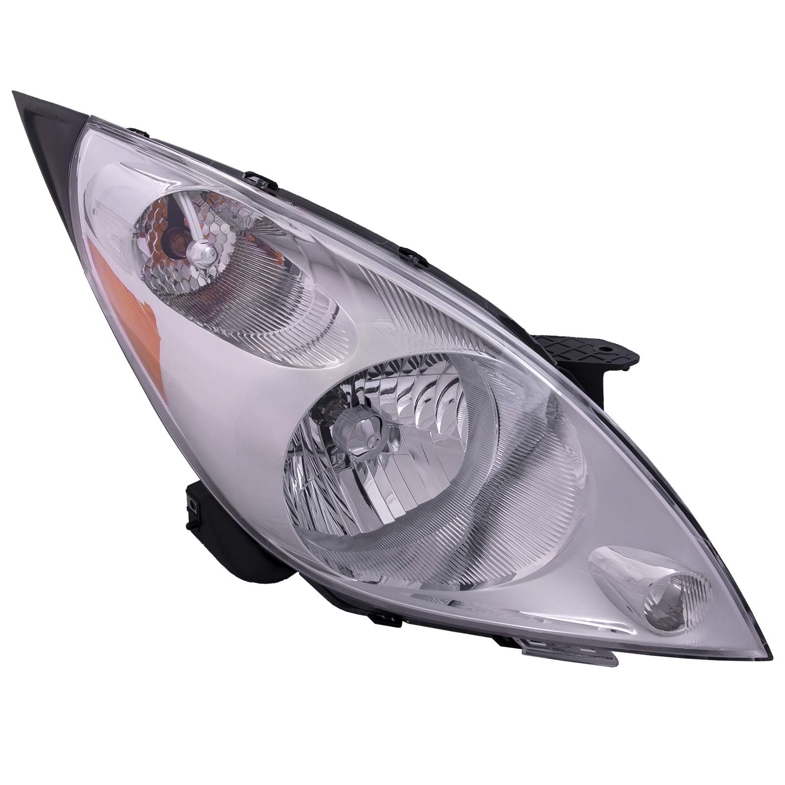 Chrome Housing Halogen Headlight Compatible with Chevrolet Spark 2013-2015 - Right Passenger Side Headlamp Replacement for Improved Night Visibility | Perfect for City Driving & Road Trips