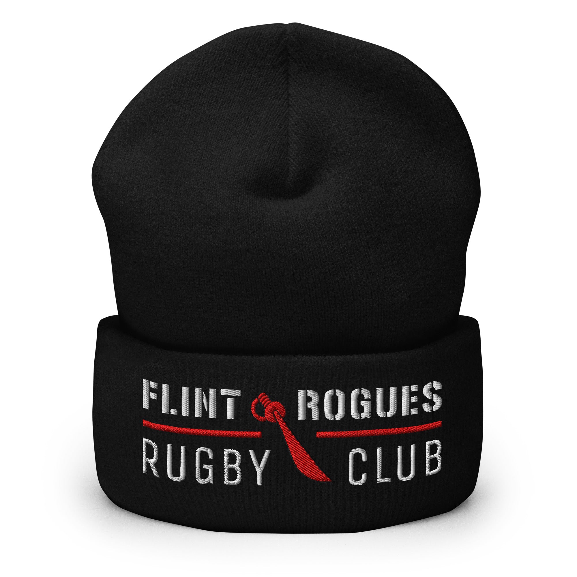 Flint Rogues RFC Cuffed Beanie - Warm Winter Knit Hat for Men & Women - Perfect for Outdoor Activities, Skiing, and Cold Weather Fashion