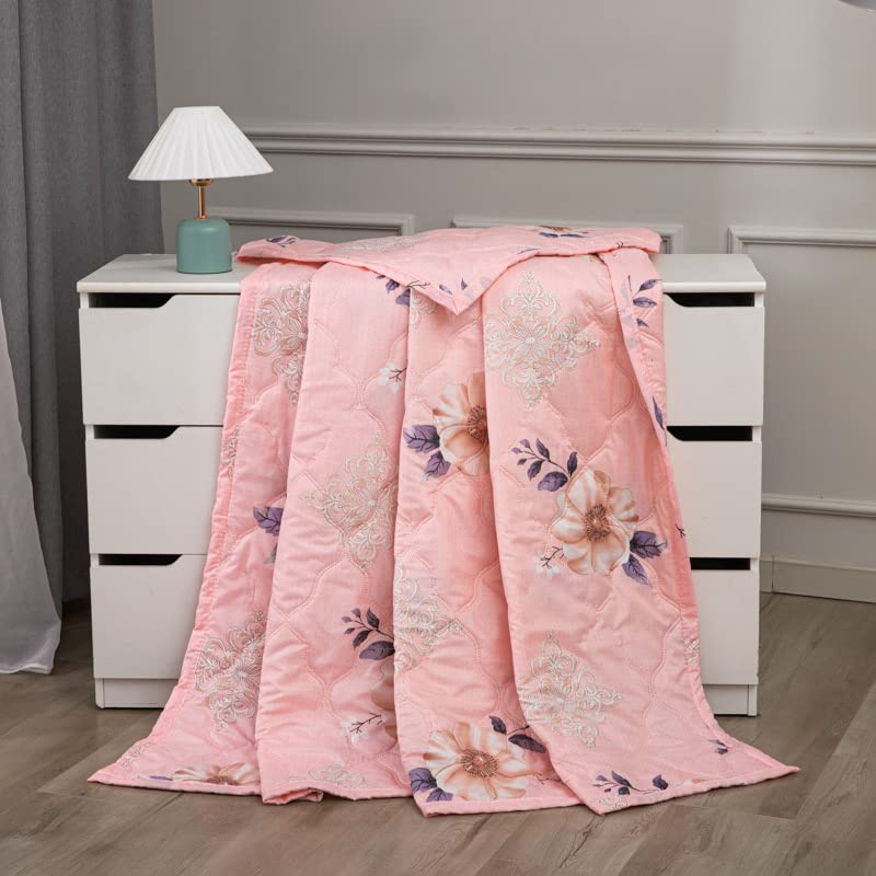 YHWW Summer Quilt Set - Lightweight Breathable Quilted Comforter with Fashion Print, Soft & Comfortable Double Blanket for Adults & Kids (180x200cm/71x78inch) - Perfect for Spring/Summer Bedding, Guest Room, Dormitory, and Outdoor Picnics