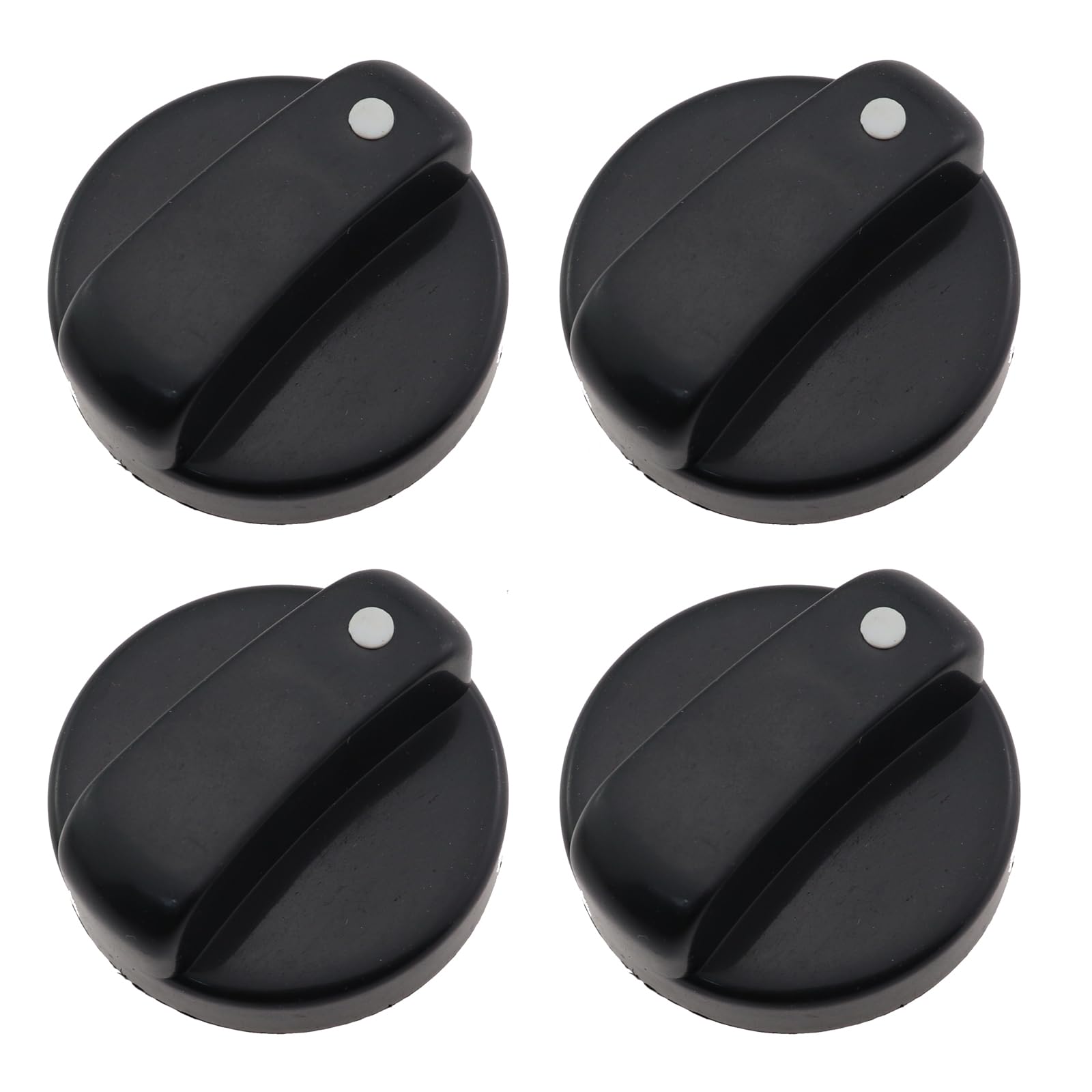 4PCS 1.7 Inch Universal Black Patio Heater Control Knob Replacement - Durable Plastic Gas Cooktop Knob Protector for Fireplaces, Gas Grills & Outdoor Heating (Perfect for Backyard, Deck & Patio Use)