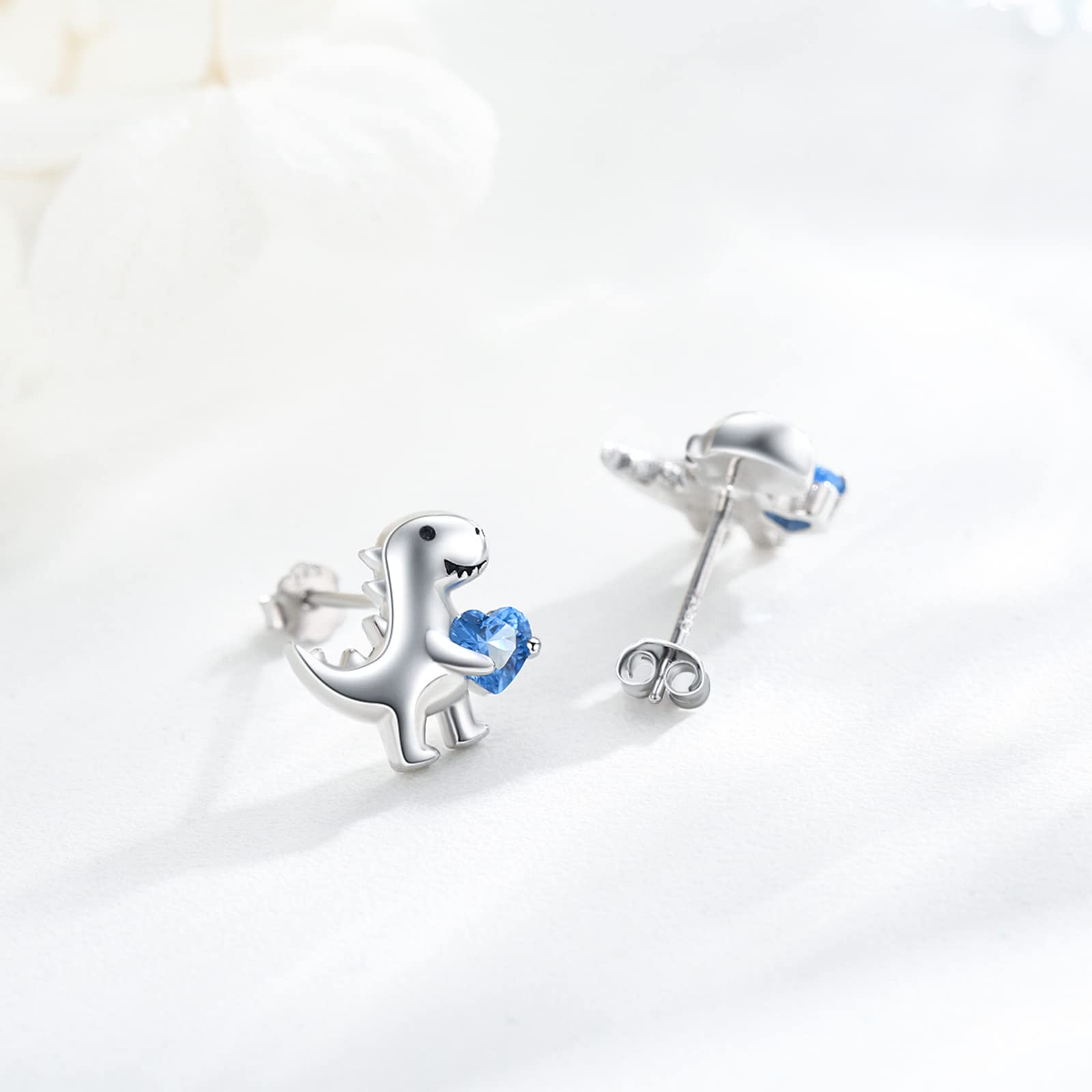 925 Sterling Silver Animal Stud Earrings - Panda, Cat, Hedgehog, Butterfly, Fox & Dolphin Designs with Opal & Moonstone | Hypoallergenic Jewelry Gifts for Women, Girls, Daughters & Teens | Perfect for Birthdays, Anniversaries & Everyday Wear
