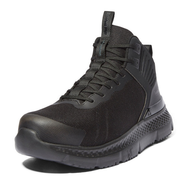 Timberland PRO Setra TB0A5PSP001 Unisex Mid Composite Toe Work Shoes - Black | Safety Toe Athletic Shoes for Construction & Industrial Work | Durable & Comfortable for Long Shifts
