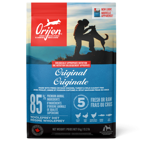 Orijen Original Dry Dog Food - High Protein Grain-Free Kibble for Adult Dogs - Premium Natural Pet Food for Optimal Health - Perfect for Active Dogs & Daily Feeding