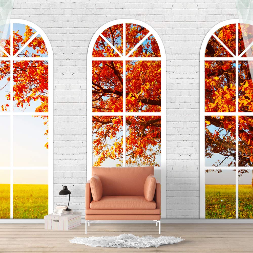 French Window Design Removable Wallpaper - Peel and Stick Wall Murals for Bedroom (100x144 inches) | Perfect for Home Decor, Nursery, Living Room & Office Spaces
