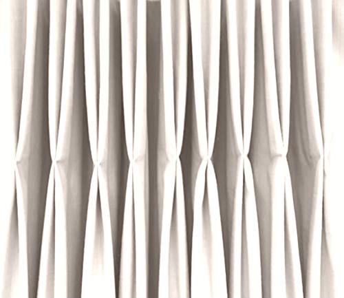 Extra Long Custom Cotton Curtains with Pinch Pleat Top - 15-20 Feet Striped Gray & White Drapes for 2 Story Great Rooms | Free Swatch Included | Elegant Window Treatment for Living Room, Bedroom & Tall Windows (180 Inches)