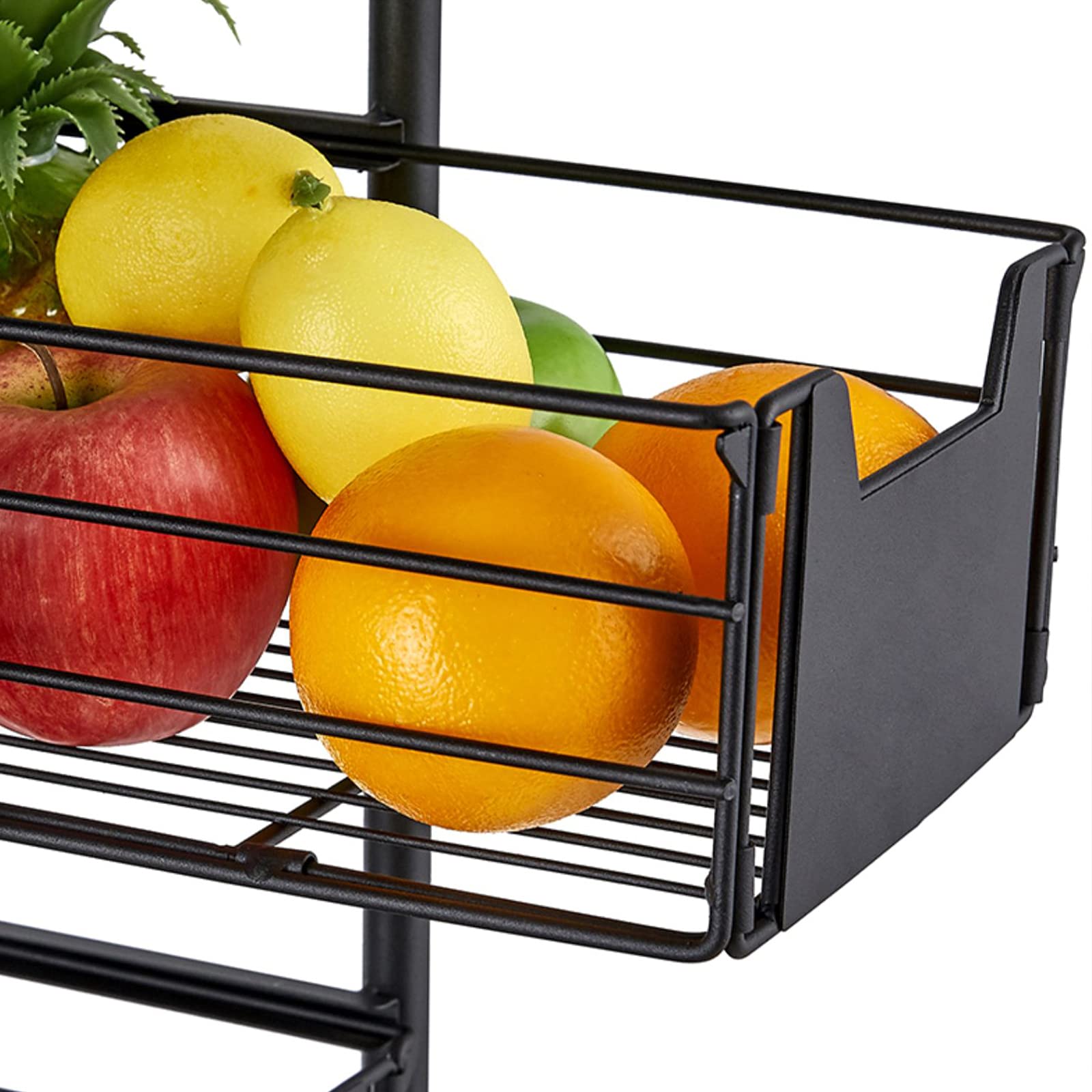 LOYALHEARTDY 4+5-Tier Rolling Kitchen Storage Cart with 4 Drawers - 100 lbs Capacity Microwave Stand, Bakers Rack & Utility Organizer for Small Spaces | Perfect for Kitchen, Pantry, Dorm Room & Office Organization