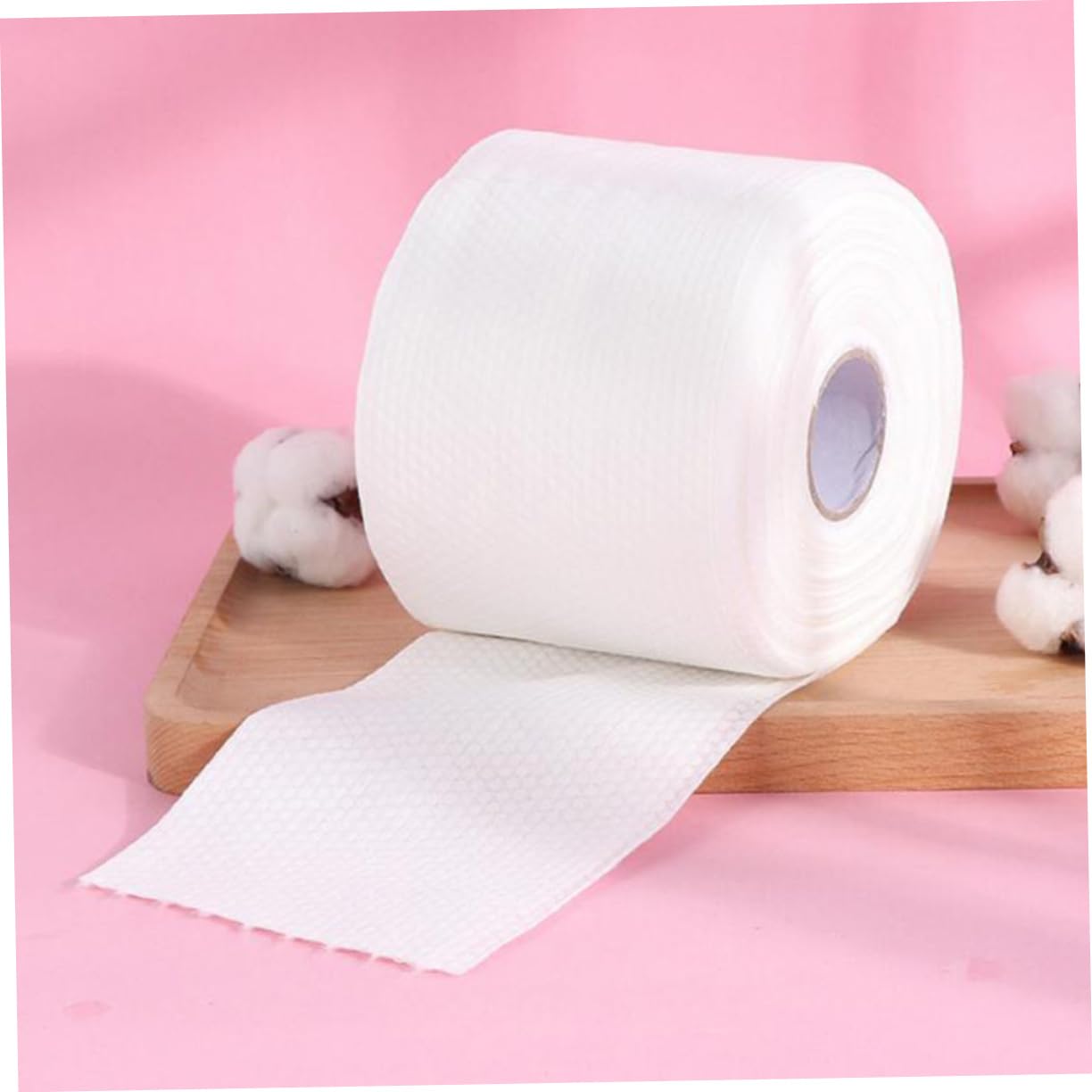 6 Rolls Face Towel Makeup Remover Wipes - Dry & Wet Cleansing Tissues for Gentle Skin Care - Perfect for Travel, Gym & Daily Makeup Removal (White)