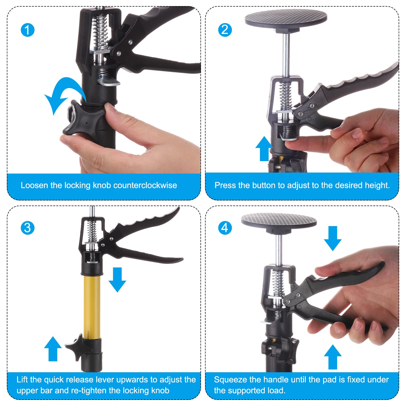 PATIKIL Telescopic Cabinet Jack Support Pole - Adjustable 19.7