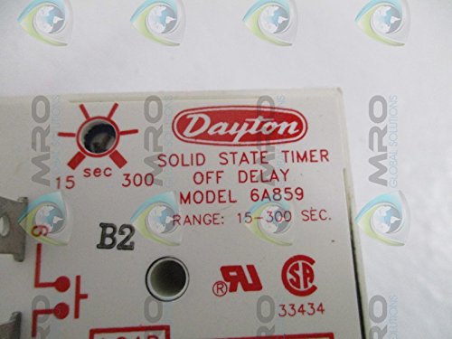 DAYTON 6A859 Solid State Timer 15-300 Seconds - New in Box | Industrial Automation & Equipment Control Timer for HVAC, Machinery & Process Timing