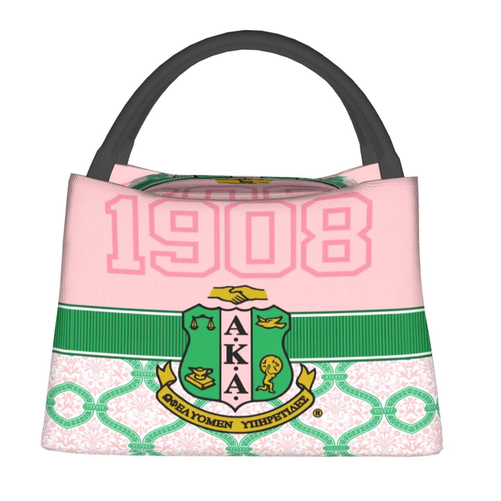 Insulated Reusable Lunch Tote & Cooler Bag for Women - Perfect Sorority Gift, Work, Picnic & Gym Lunch Box (Pink)