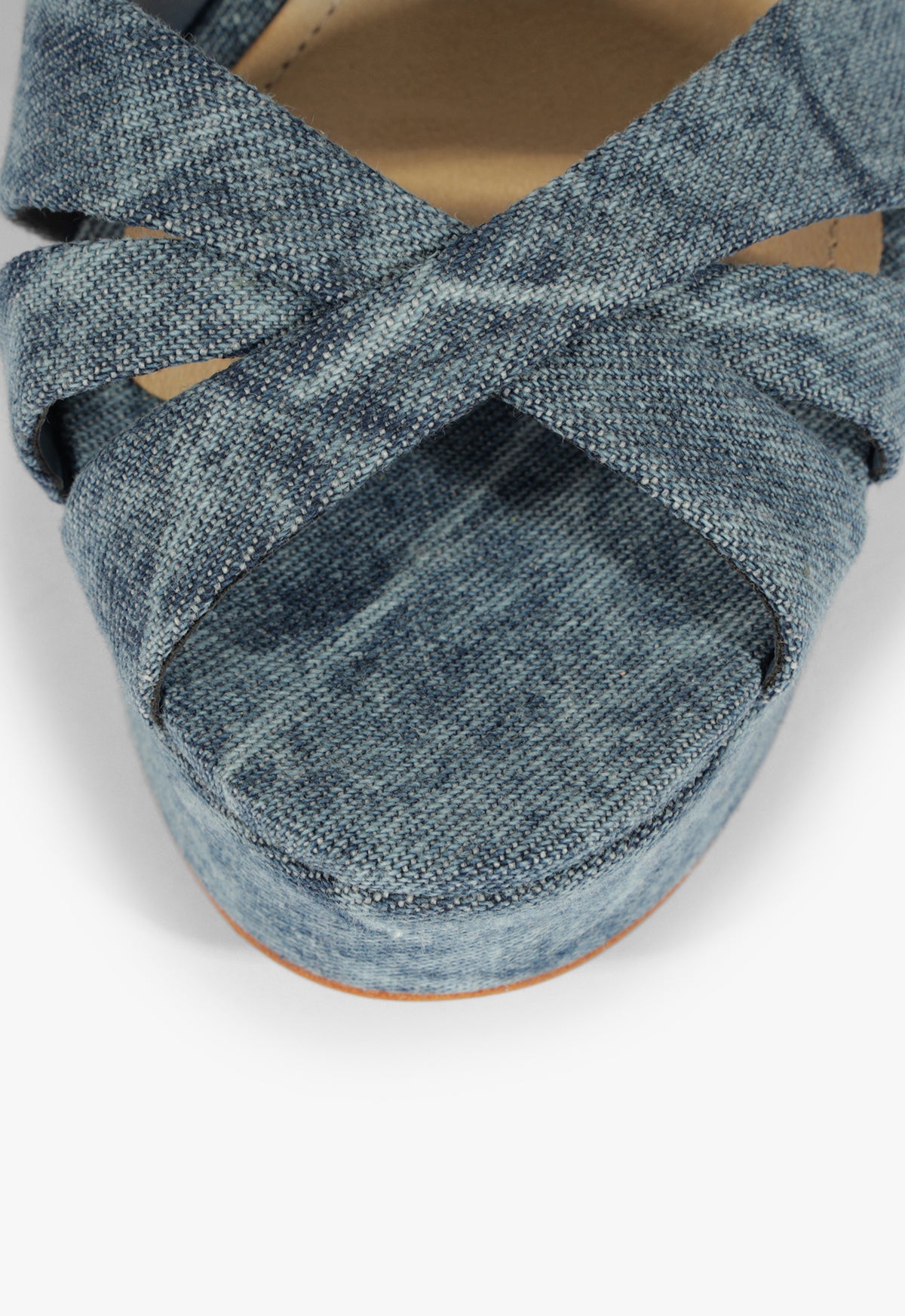 Keefa Women's Denim Sandals with 2.5 Inch Heel - Comfortable High Heel Sandals for Summer, Beach, and Casual Outings