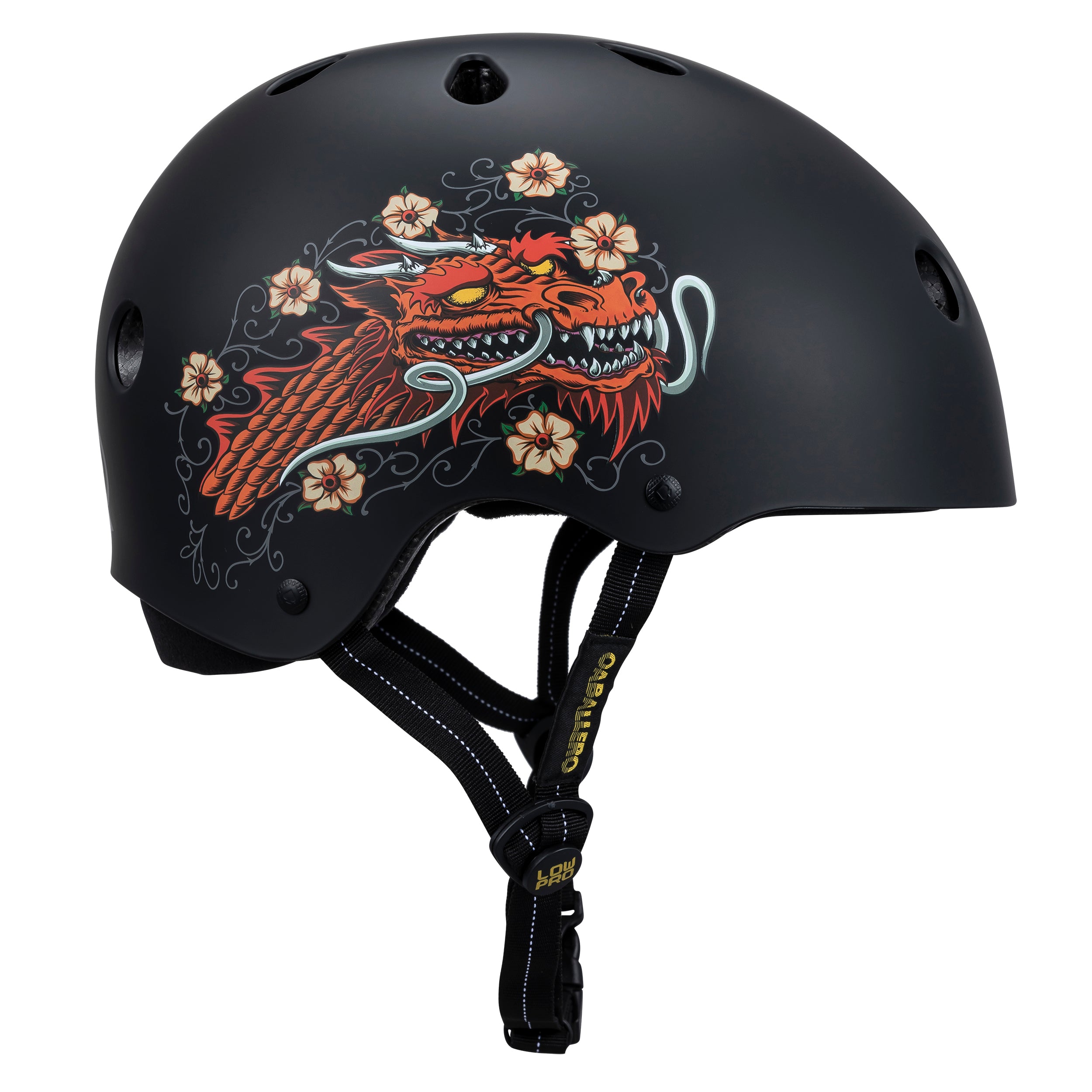 LOW PRO Certified Skateboard Helmet - Steve Caballero Signature Series | Lightweight & Durable Safety Gear for Skateboarding, Scootering & BMX Riding