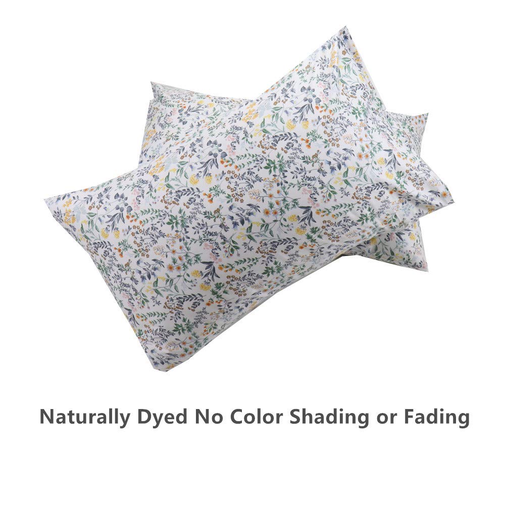 Soft White Cotton Pillowcase Set of 2 - Queen Size for Bedroom Comfort