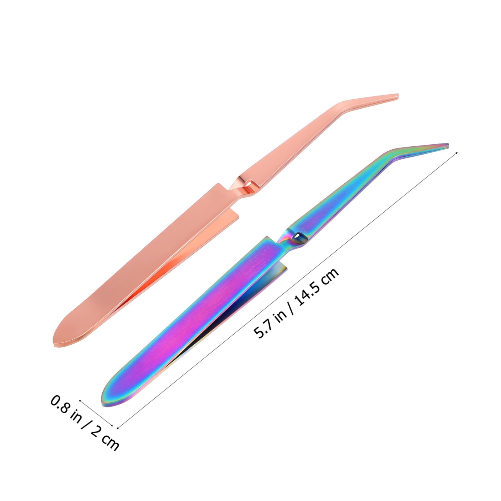 2 Pcs Stainless Steel Nail Shaping Tweezers - Professional Manicure Tools for Precise Nail Shaping & Pinching | Perfect for DIY Nail Art, Salon Use & Craft Projects