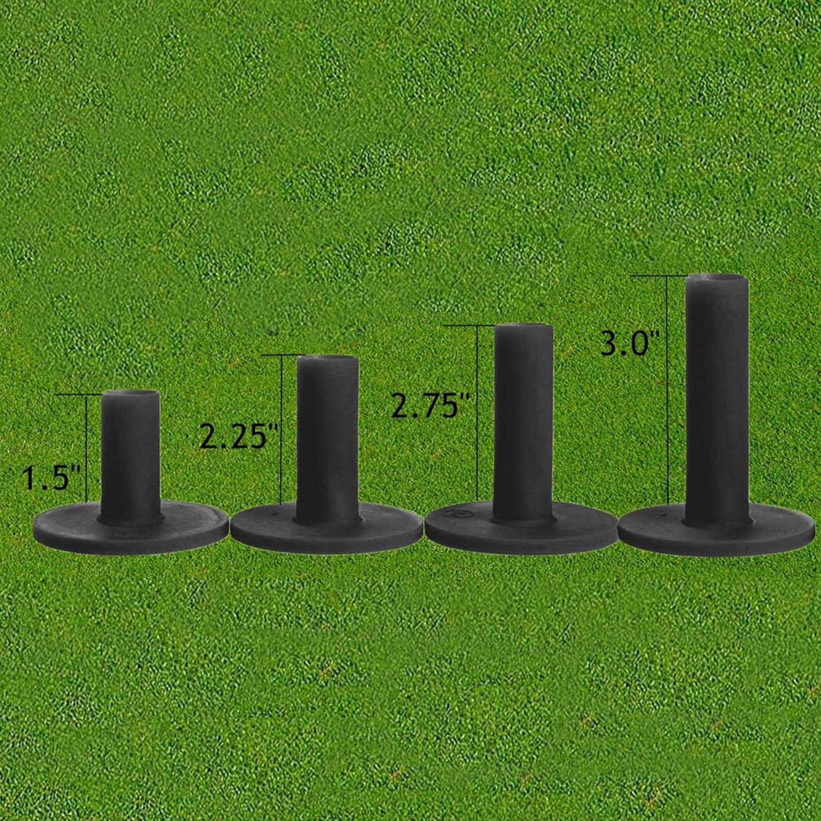 Premium Golf Rubber Tees Set - 3 Sizes for Driving Range, Indoor & Outdoor Practice Mats - Durable Professional Training Tees for Men & Women - Perfect for Backyard, Golf Course & Training Sessions