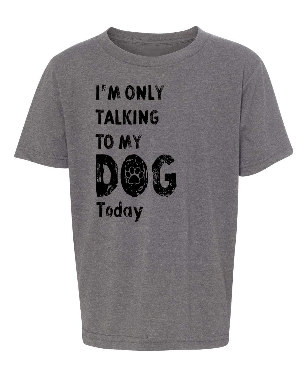 Funny Dog Shirts for Kids - 'I'm Only Talking to My Dog Today' Cute Pet Lover T-Shirts - Perfect for Dog Walks, Playdates & Family Outfits